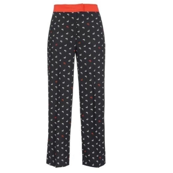 Pinko Black and Red Cropped Pants - Picture 2 of 15